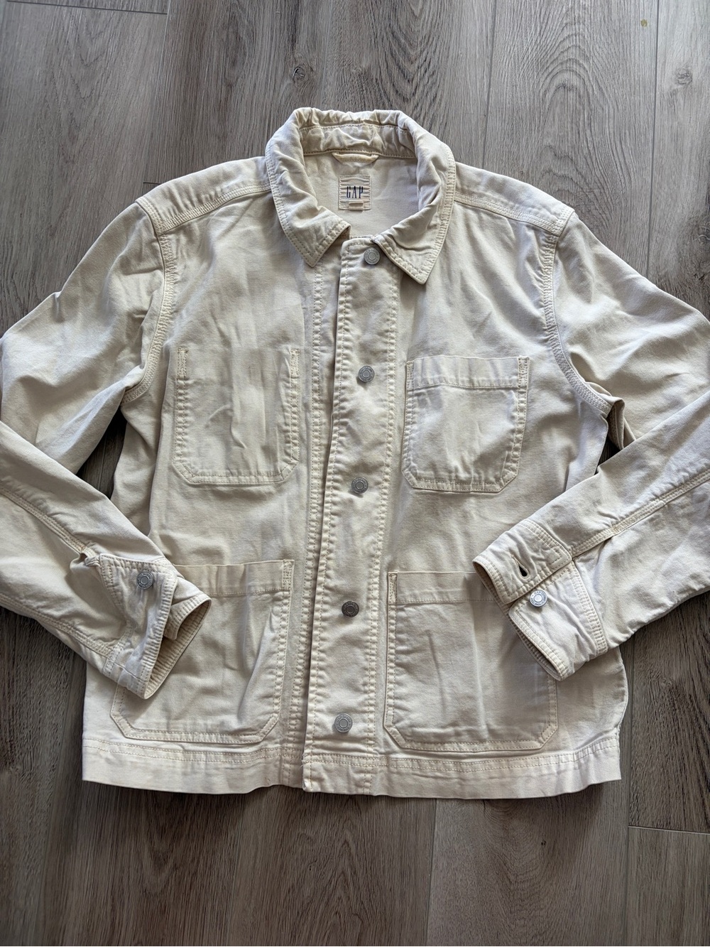 Gap Women's White Utility Jacket Size Medium